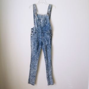 Acid Wash Denim Overalls